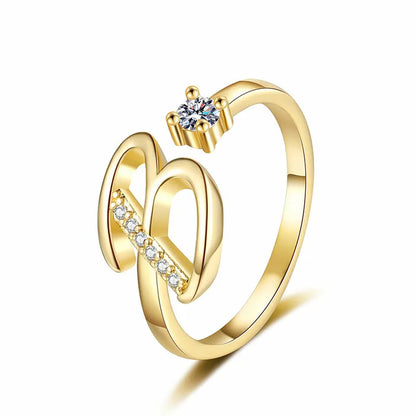 ⏳Időben korlátozott 50% kedvezmény⏰Állítható csillogó kezdőgyűrű nőknek💍