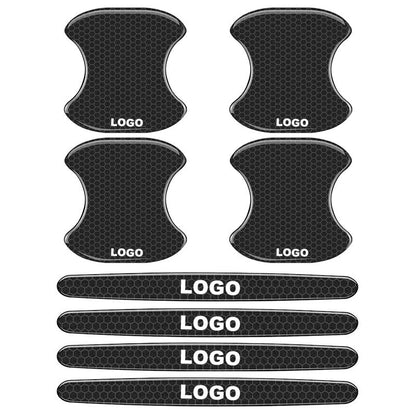 Autóajtó kilincs matrica (ajtópanel + ütközésgátló csík / 8 darabos készlet)