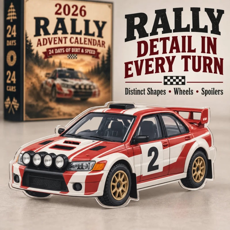 🏎️ Rally Adventi Naptár 2026 – 24 napnyi kosz és sebesség, 24 gyűjthető rallyautó