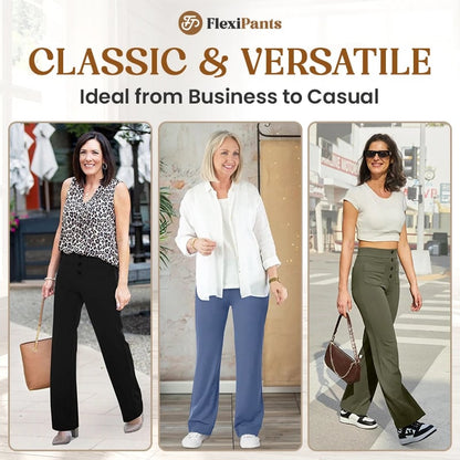 🔥49% KEDVEZMÉNY - 🔥- Magas Derekú, Rugalmas Női Lezser Nadrág