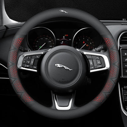 Ultravékony, légáteresztő, valódi bőr kormánykerékborítás csúszásgátló markolattal