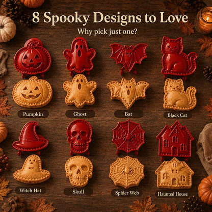 🎃 8 darabos halloweeni mini kézi piteforma-készlet