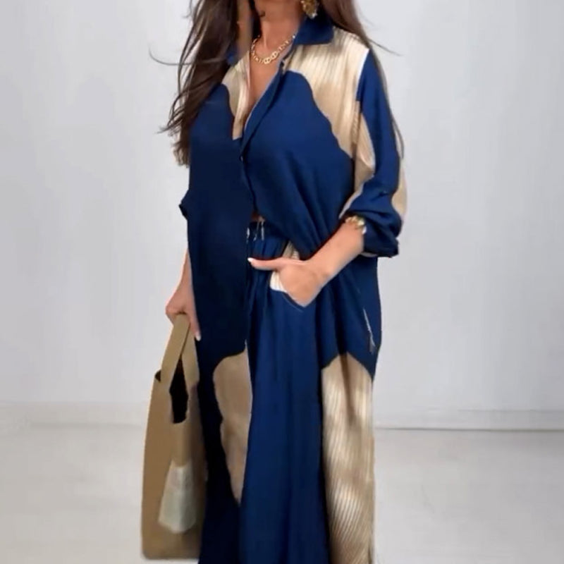 🌼Hosszú ing csavart gombbal és húzózsinóros nadrág szett