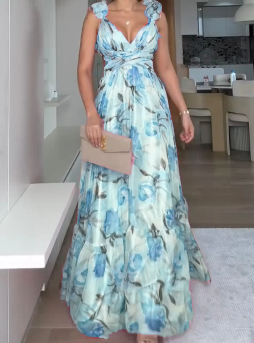 🍓Szexi és elegáns redős ruha mintával