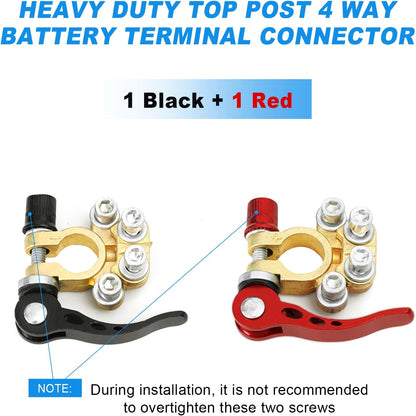 Gyorsan oldható autóakkumulátor-csatlakozó vastagított sárgaréz fejjel