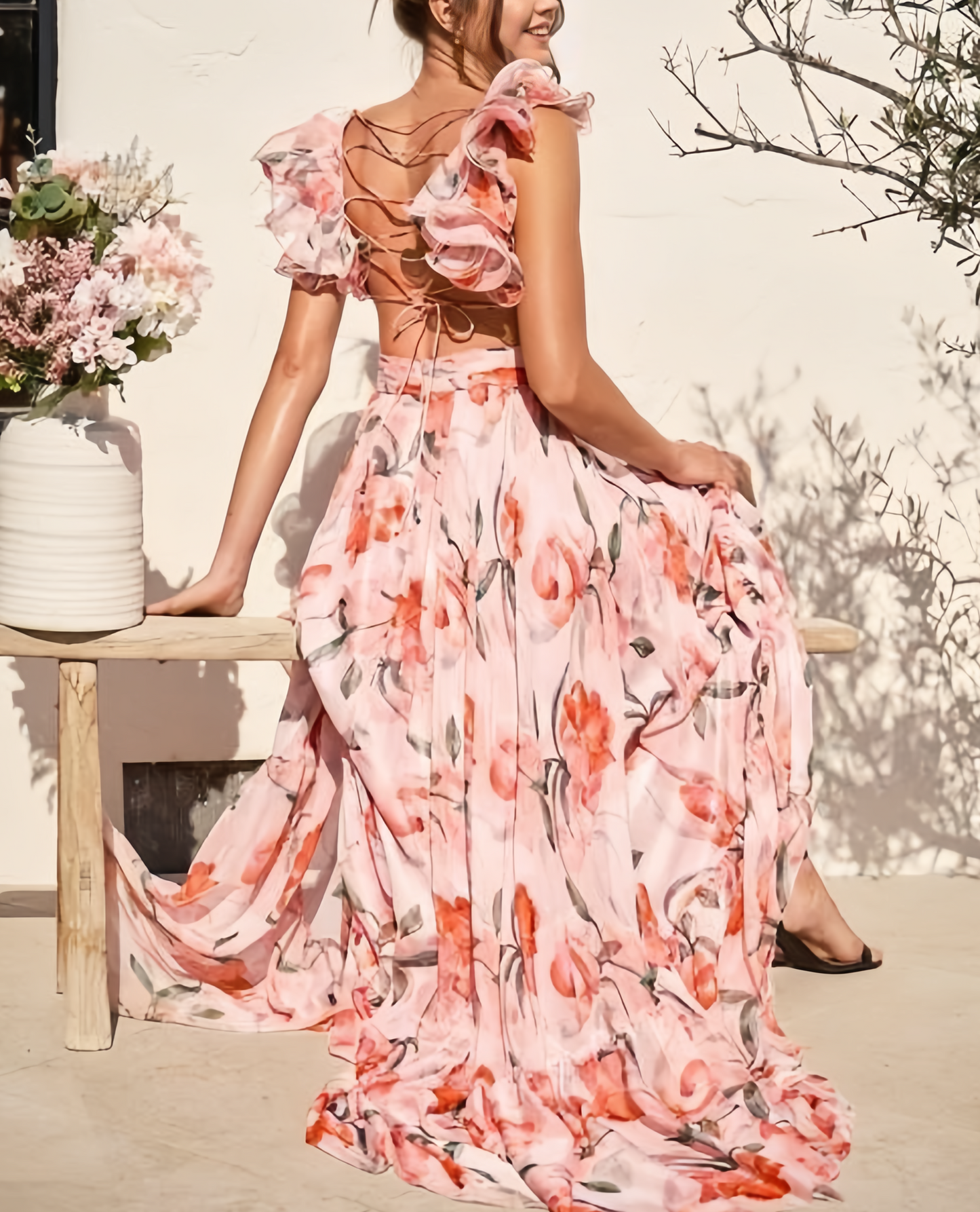 🍓Szexi és elegáns redős ruha mintával