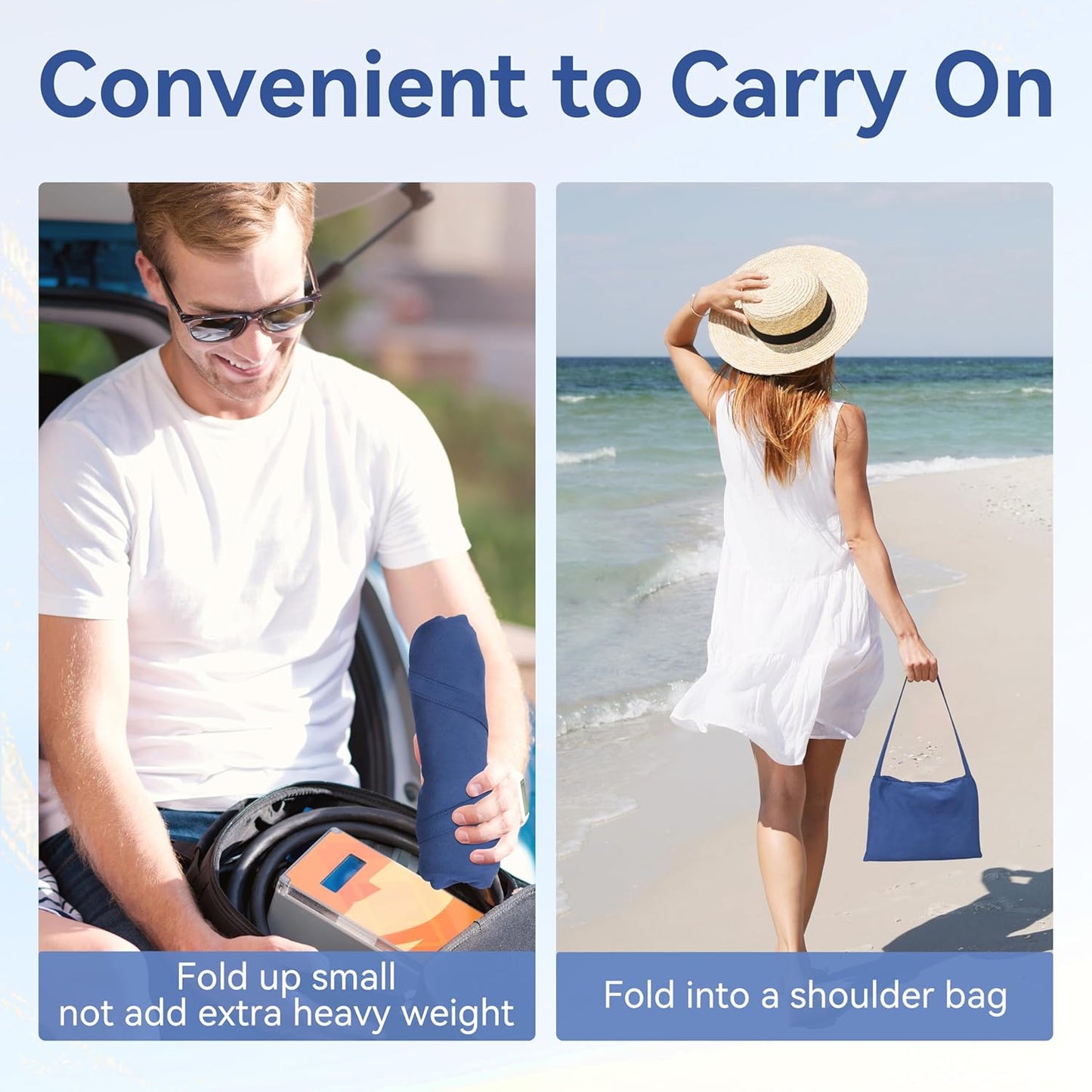 🏖️🌞 Napozótörölköző táskában, tárolózsebekkel💦