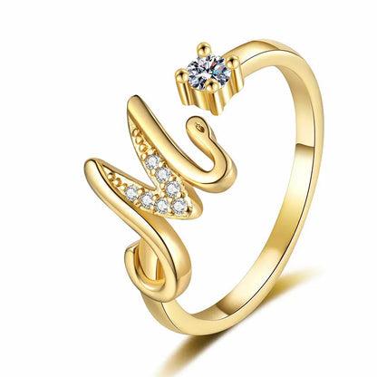 ⏳Időben korlátozott 50% kedvezmény⏰Állítható csillogó kezdőgyűrű nőknek💍