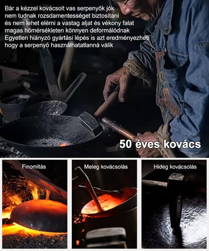 【Bevonat nélküli egészséges edény】Vasat pótoló tiszta vas tapadásmentes serpenyő