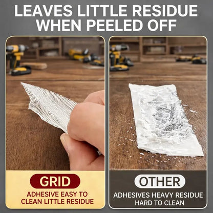 🔥 Heavy-Duty Double-Sided Grid Tape – Strong Hold, Easy Tear & Clean Removal
