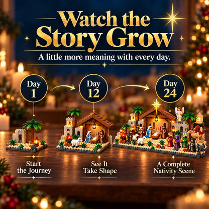 ⭐ 24-Day Buildable Nativity Advent Calendar | Family Christmas Tradition Vibe