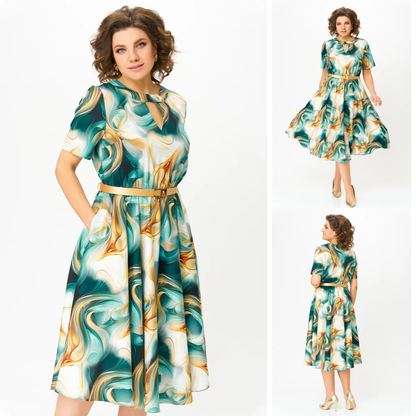 😎💃Új nyári termékek💥[S-5XL]Laza sifon ruha nagy méretben | Kényelmes és légies