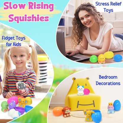 🎁12/24 DB Húsvéti tojás előretöltött, lassan kelő squishy játékok