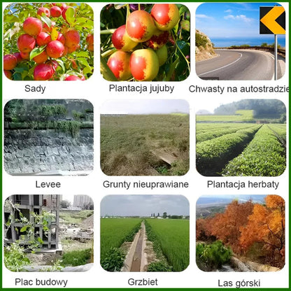 Hatékonyan irtja a gyomokat, nem károsítja a talajt, egy palack 3-5 m-re elegendő.