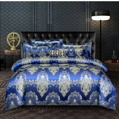 Európai luxus 4 részes szatén jacquard ágynemű garnitúra