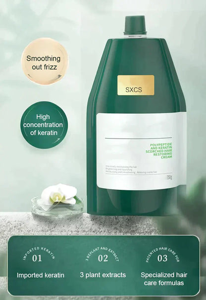 🌟Polipeptid Keratin Hidratáló Simító Hajregeneráló Krém💁‍♀️