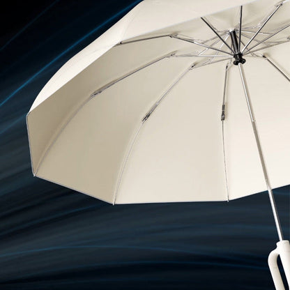 ☂️✨ Fényvisszaverő biztonsági csíkos esernyő! Fordított tágulás és összehúzódás fröccsenő víz nélkül, jó láthatóság homályos környezetben