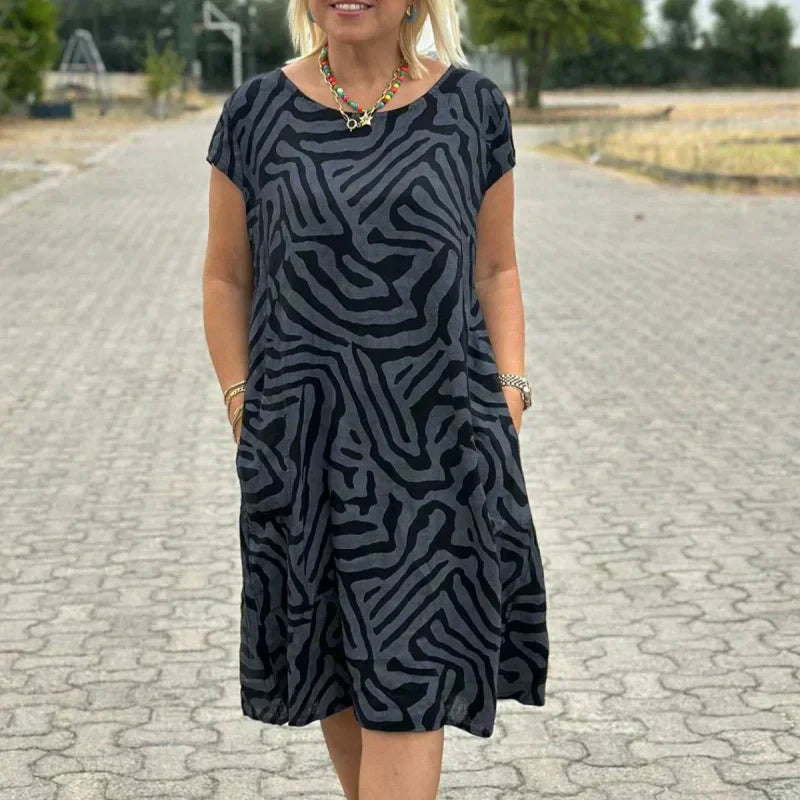 🎁2025-ös Bohém Vintage Mintás Lezser Ruhák👗