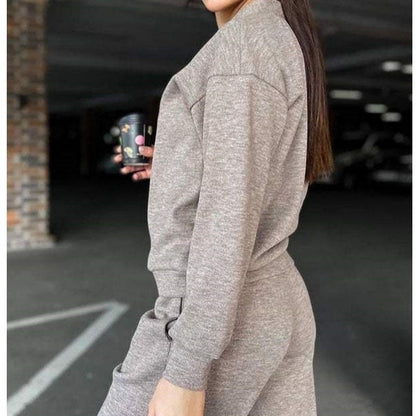 💝Női kétrészes szett - kötött kabát és gombos nadrág