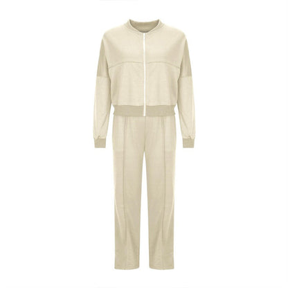 Női hosszú ujjú, cipzáras, húzózsinóros melegítőnadrág, kétrészes készletek