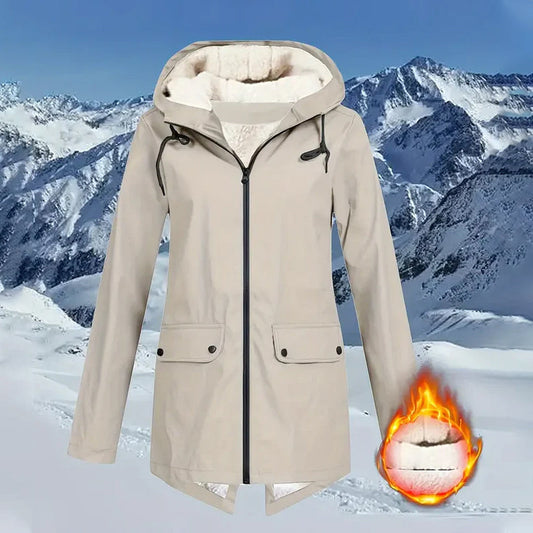 Puha, teljes cipzáras kapucnis kabát zsebekkel