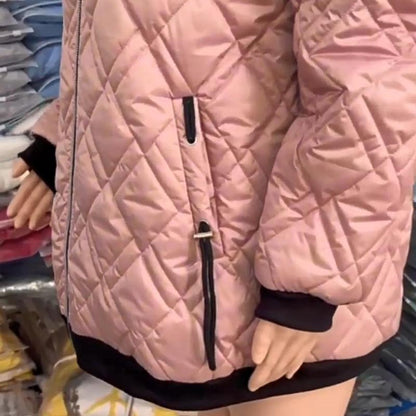 🔥【S-3XL】Női divatos, magas nyakú, csípőig érő Parka kabát
