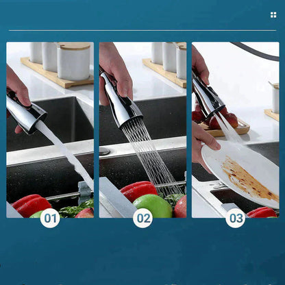 🔥720°-ban forgatható zuhanyfej konyhai csaptelephez, 3 funkcióval