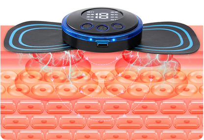 Hordozható masszírozó 8 üzemmóddal és LCD kijelzővel - mini izomstimulátor a fájdalom enyhítésére