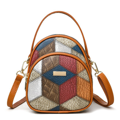 Női vintage geometrikus mintás crossbody táska