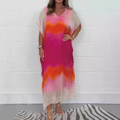 ✨【S-4XL】Kényelmes női szürke sifon ruha