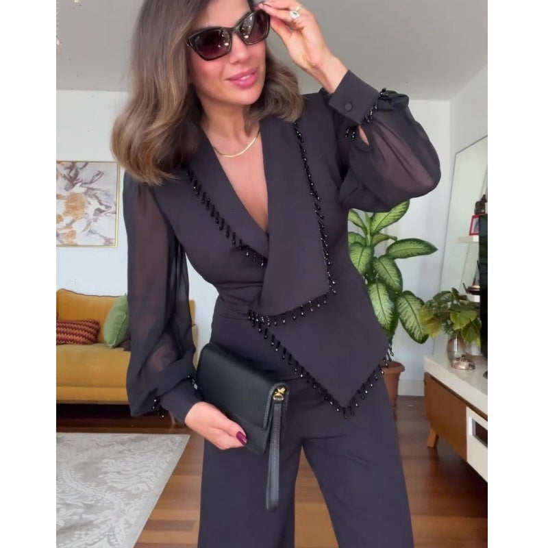 Női hálós, széles szárú nadrág és nadrág szett