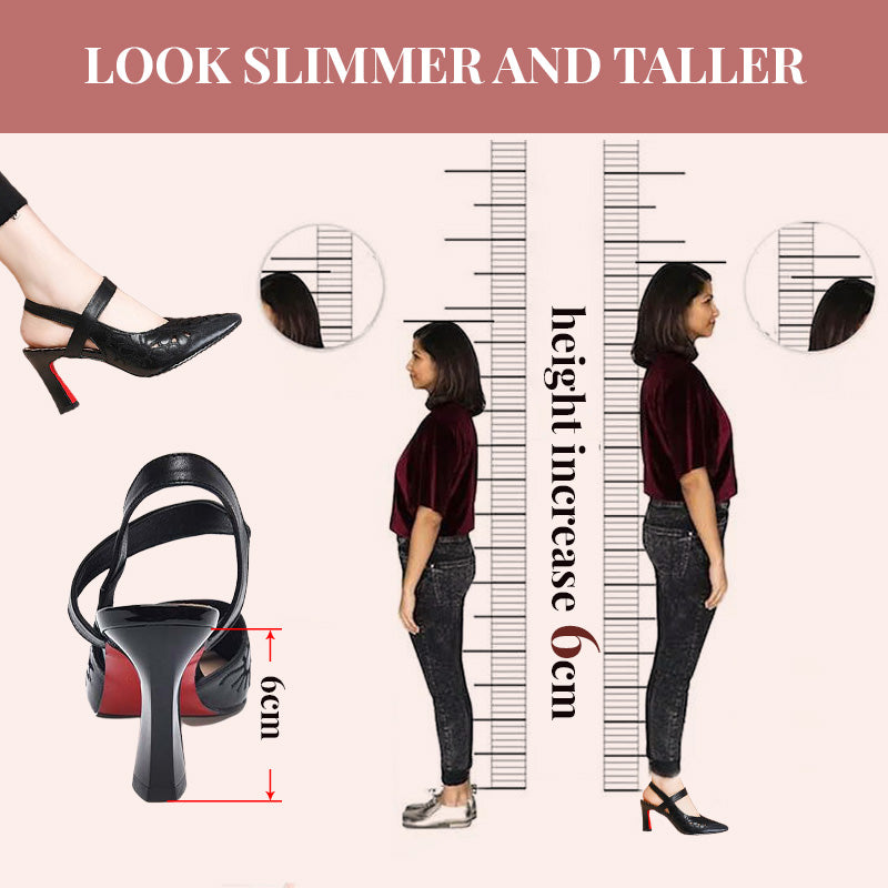 Mély női szandál hegyes lábujjakkal