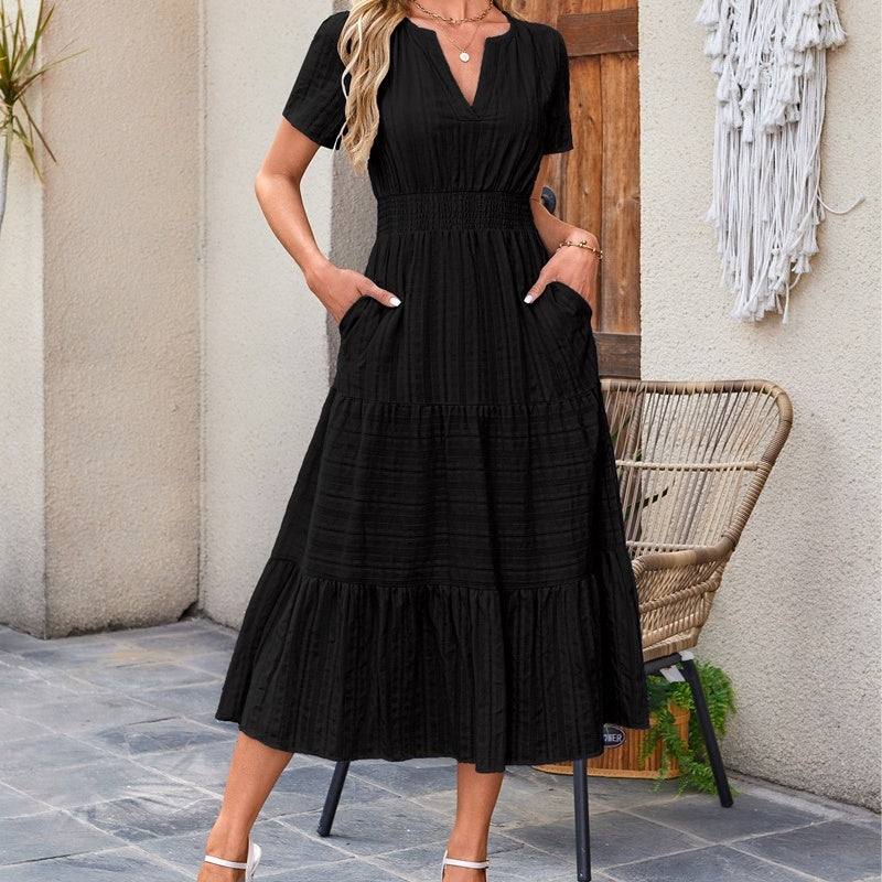 🔥👗Fodros pamutruha egyszínűben