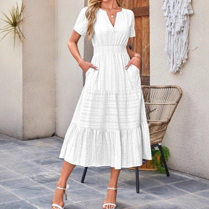 🔥👗Fodros pamutruha egyszínűben