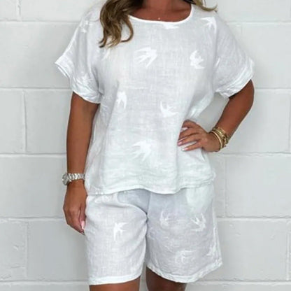 🌸Alkalmi nyomtatott kényelmi rövid ujjú öltöny【S-3XL】