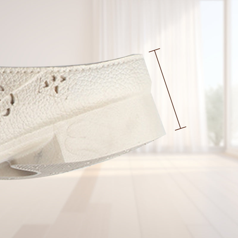 Kerek fejű üreges faragott virágok alacsony sarok női papucsok