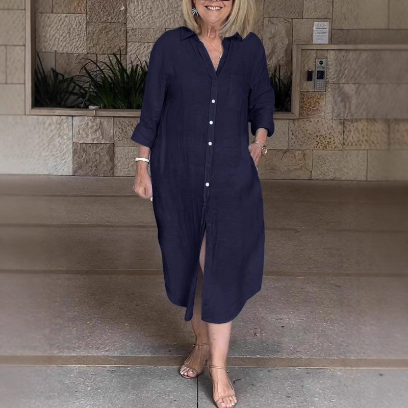 🔥Bő pamutvászon ruha nőknek