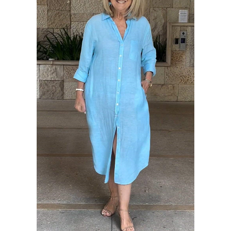 🔥Bő pamutvászon ruha nőknek