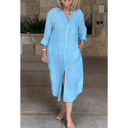 🔥Bő pamutvászon ruha nőknek