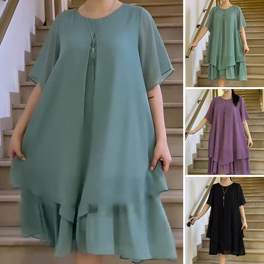 🔥👗 Laza női ruha egyszínűben