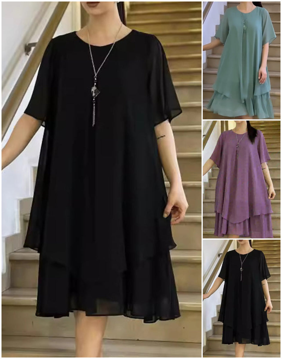 🔥👗 Laza női ruha egyszínűben