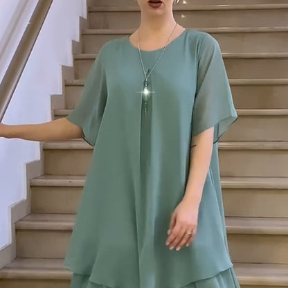 🔥👗 Laza női ruha egyszínűben