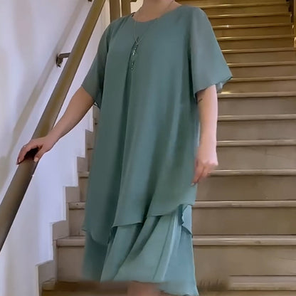 🔥👗 Laza női ruha egyszínűben