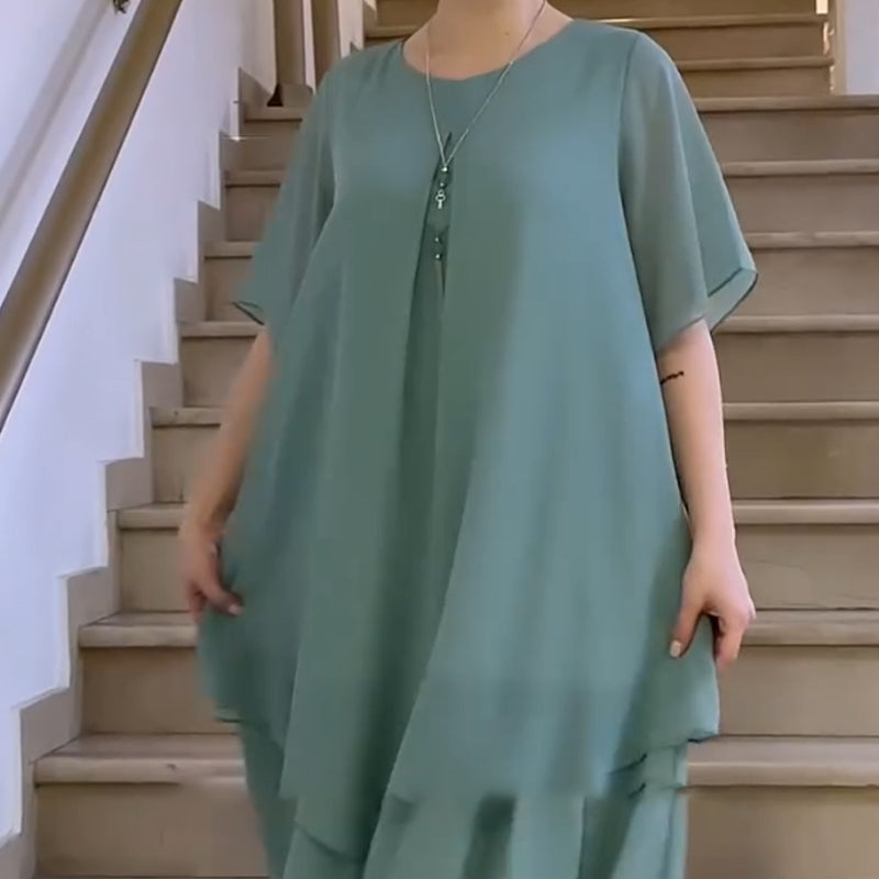 🔥👗 Laza női ruha egyszínűben