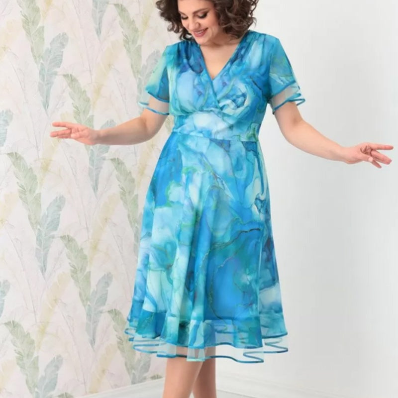 🌸Női légies wrap midi ruha