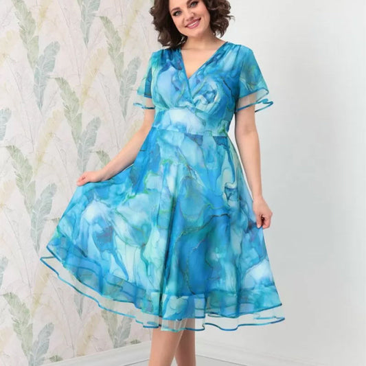 🌸Női légies wrap midi ruha