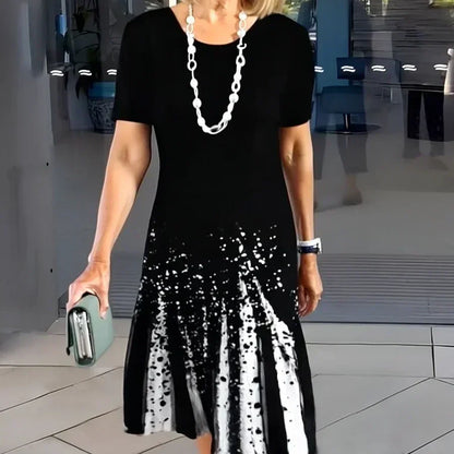 Női színes-blokk rakott ruha