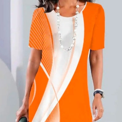 Női színes-blokk rakott ruha