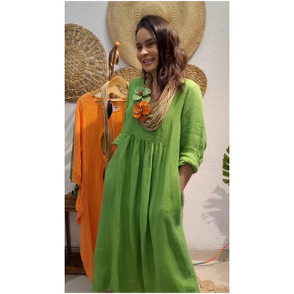 💖Korlátozott kiárusítás 20% KEDVEZMÉNY💖Női alkalmi hosszú ujjú vászon Boho ruha