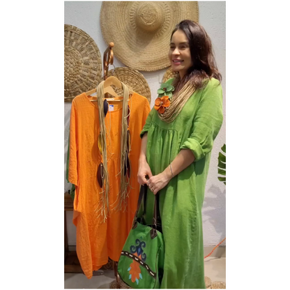 💖Korlátozott kiárusítás 20% KEDVEZMÉNY💖Női alkalmi hosszú ujjú vászon Boho ruha